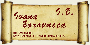 Ivana Borovnica vizit kartica